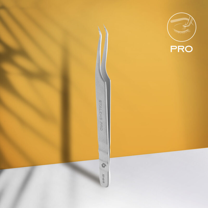 Professional eyelash tweezers EXPERT 41 TYPE 8 (mini L)