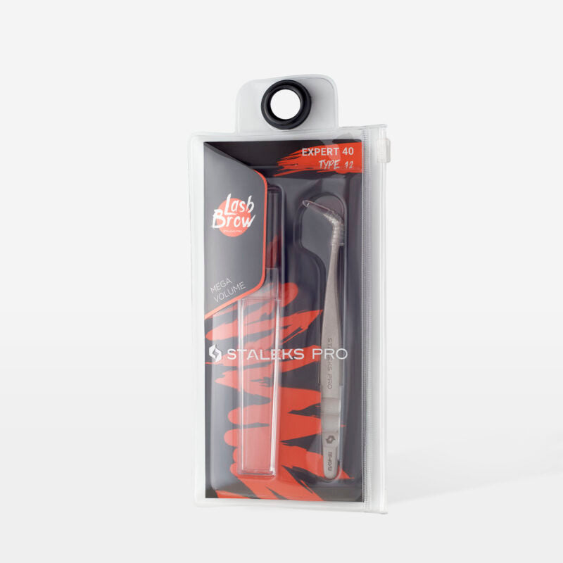Professional eyelash tweezers EXPERT 40 TYPE 12 (L-shaped, 65′)