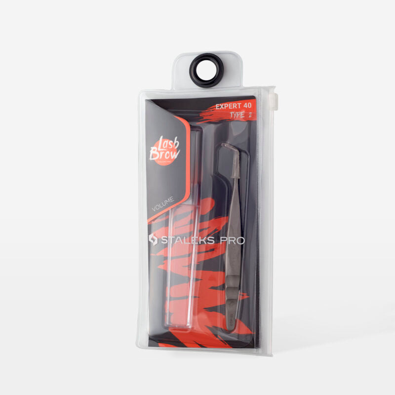 Professional eyelash tweezers EXPERT 40 TYPE 2 (L-shaped, 70′)