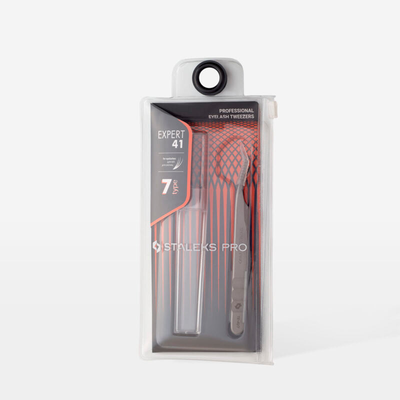 Professional eyelash tweezers EXPERT 41 TYPE 7 (L-shaped, 30′)