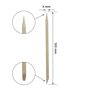 STALEKS DOS-10/100 — Orange stick EXPERT wooden 150 mm (100 pcs) — official view 3