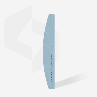 STALEKS EXCLUSIVE NFX-42/9 crescent nail file, 150/150 grit — full file view