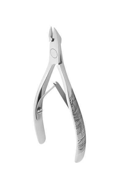 STALEKS EXCLUSIVE NX-20-8g Gravure cuticle nippers, 8 mm — angled view