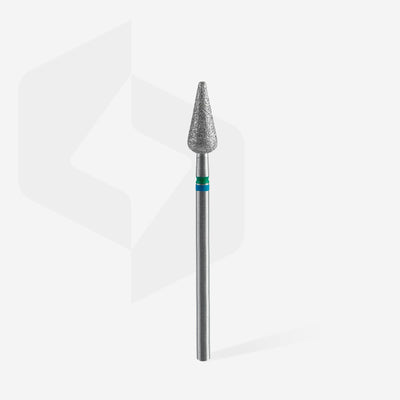 STALEKS FA100BG050/12 — Diamond nail drill bit DUO pointed pear blue-green EXPERT head diameter 5 mm / working part 12 mm — official view 2
