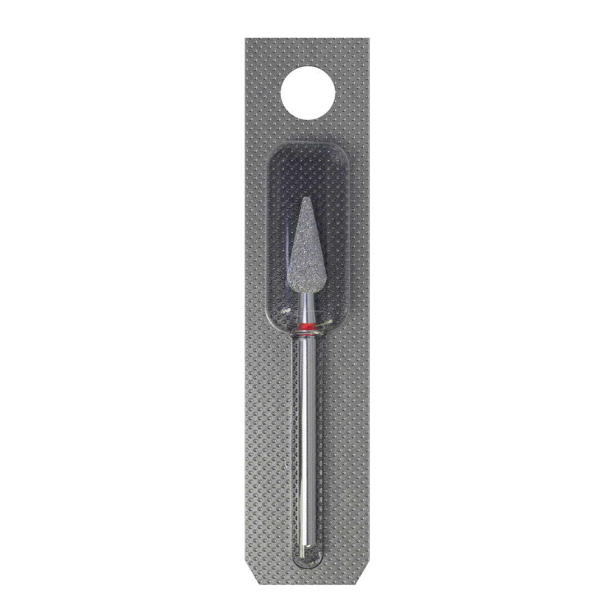 STALEKS FA100R050/12 — Diamond nail drill bit pointed pear red EXPERT head diameter 5 mm / working part 12 mm — single-bit packaging