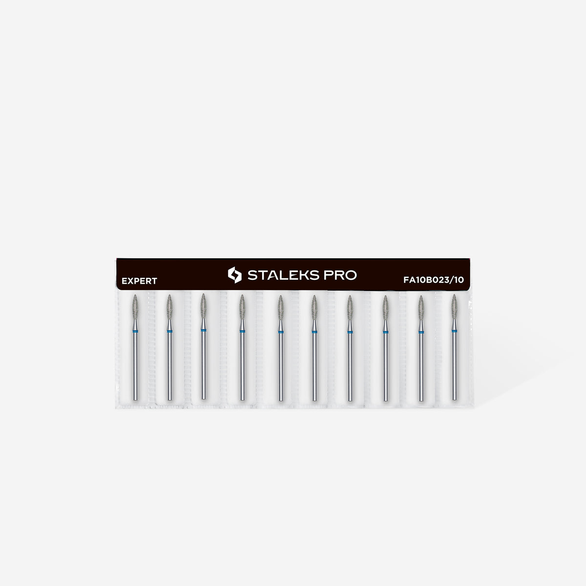 STALEKS FA10B023/10 — Diamond nail drill bit flame blue EXPERT head diameter 2,3 mm / working part 10 mm — official view 3