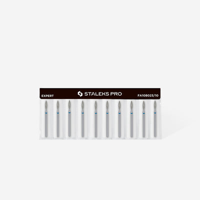 STALEKS FA10B023/10 — Diamond nail drill bit flame blue EXPERT head diameter 2,3 mm / working part 10 mm — official view 3