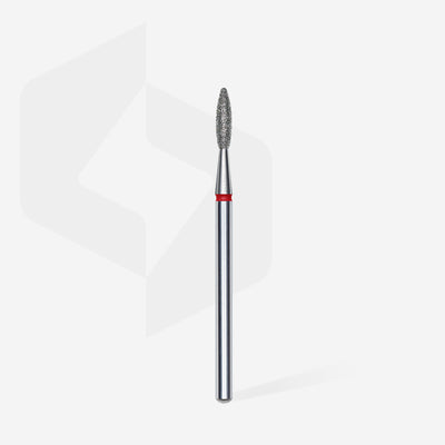 STALEKS FA10R021/8 — Diamond nail drill bit flame red EXPERT head diameter 2,1 mm / working part 8 mm — official view 2
