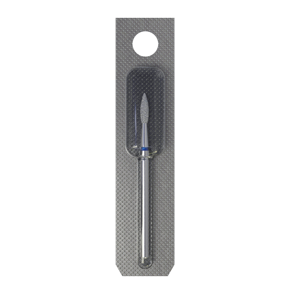 STALEKS FA11B021/8 — Diamond nail drill bit pointed flame blue head EXPERT diameter 2,1 mm / working part 8 mm — single-bit packaging