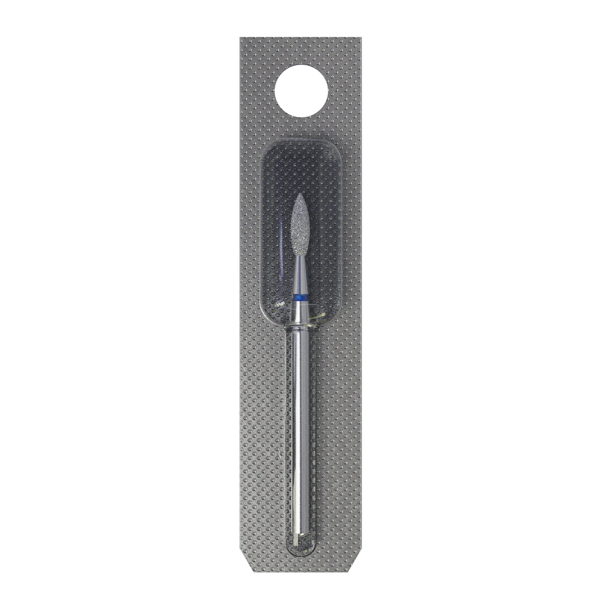 STALEKS FA11B023/8 — Diamond nail drill bit pointed flame blue EXPERT head diameter 2,3 mm / working part 8 mm — single-bit packaging