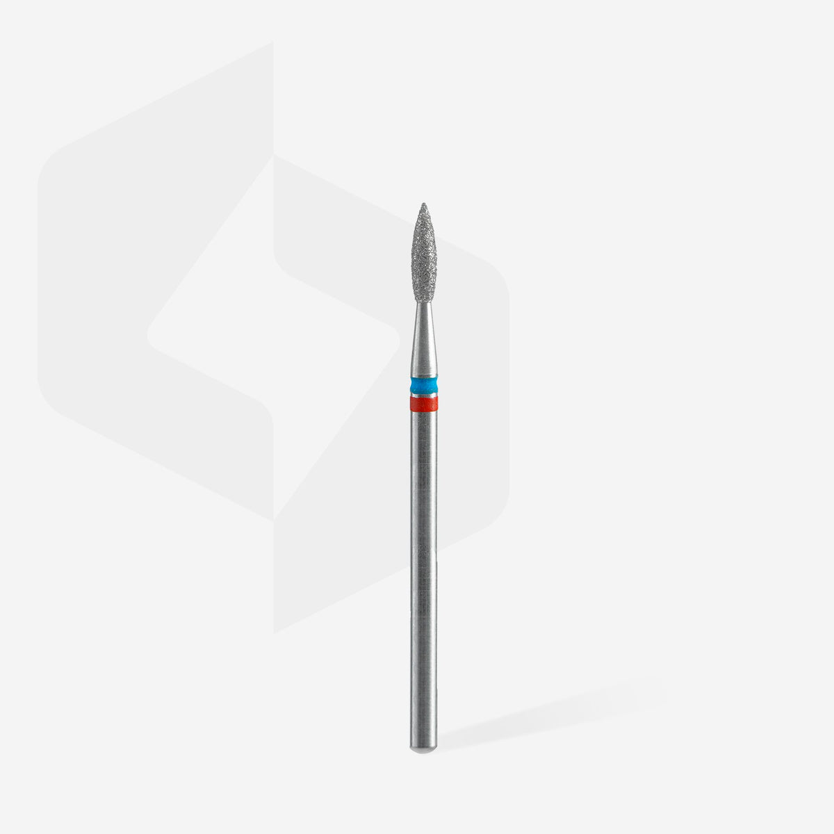 STALEKS FA11RB021/8 — Diamond nail drill bit DUO flame red-blue EXPERT head diameter 2,1 mm / working part 8 mm — official view 2