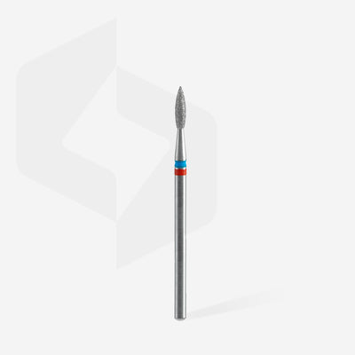 STALEKS FA11RB021/8 — Diamond nail drill bit DUO flame red-blue EXPERT head diameter 2,1 mm / working part 8 mm — official view 2