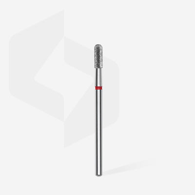 STALEKS FA30R023/6.5 — Diamond nail drill bit rounded cylinder red EXPERT head diameter 2,3 mm / working part 6,5 mm — official view 2