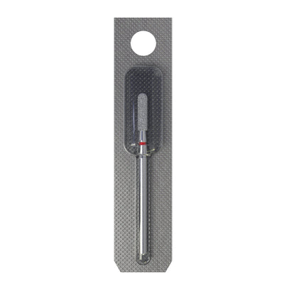 STALEKS FA30R025/10 — Diamond nail drill bit rounded cylinder red EXPERT head diameter 2,5 mm / working part 10 mm — single-bit packaging