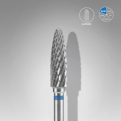 STALEKS FT90B040/14 — Carbide nail drill bit corn blue EXPERT head diameter 4 mm / working part 14 mm — official view 1