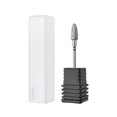 STALEKS FT91B060/14 — Carbide nail drill bit for left-handed users corn blue EXPERT diameter 6 mm / working part 14 mm — single-bit case