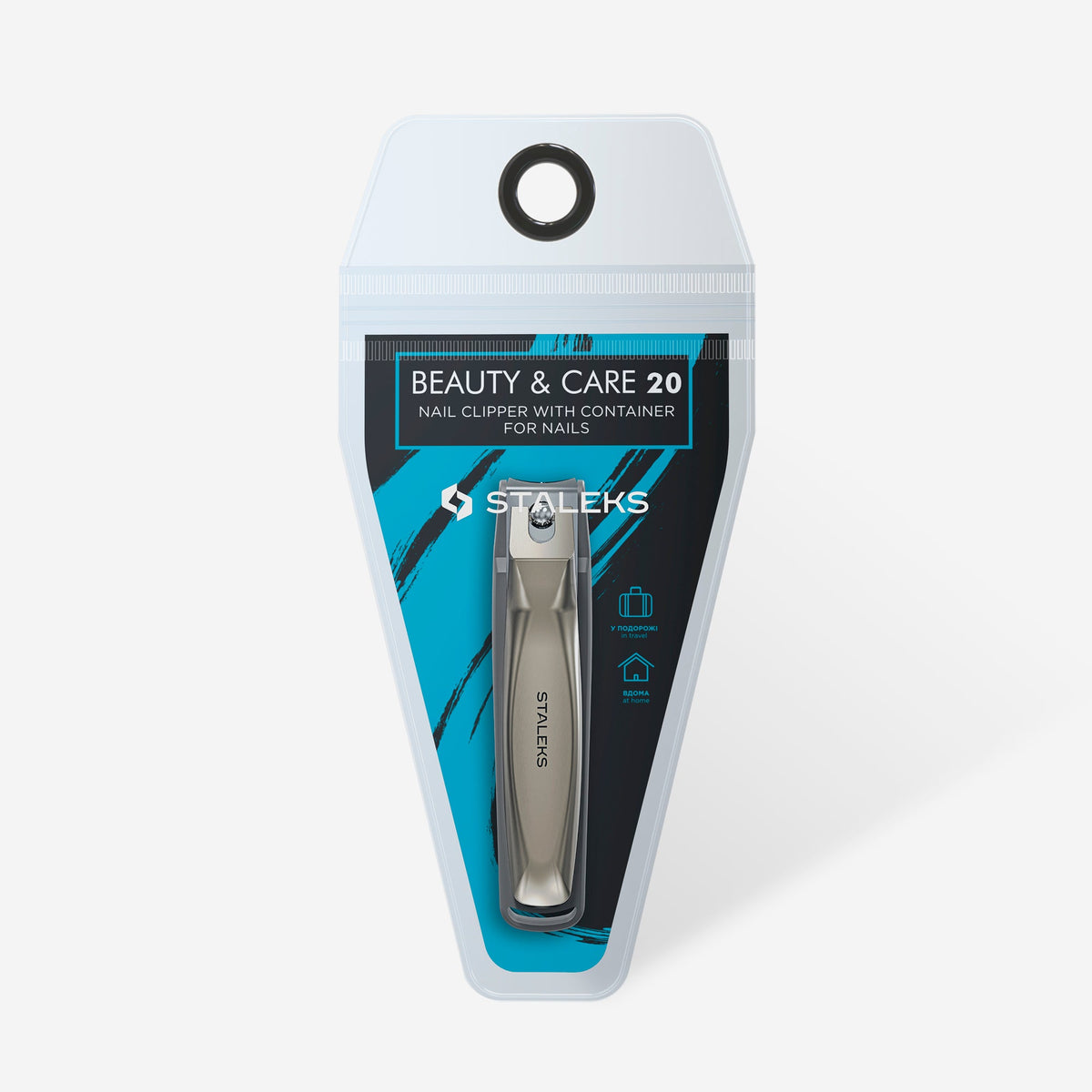 STALEKS KBC-20 — Nail clipper with container for nails BEAUTY & CARE 20 — retail packaging