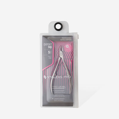 STALEKS NE-90-5 — Professional cuticle nippers EXPERT 90 5 mm — retail packaging
