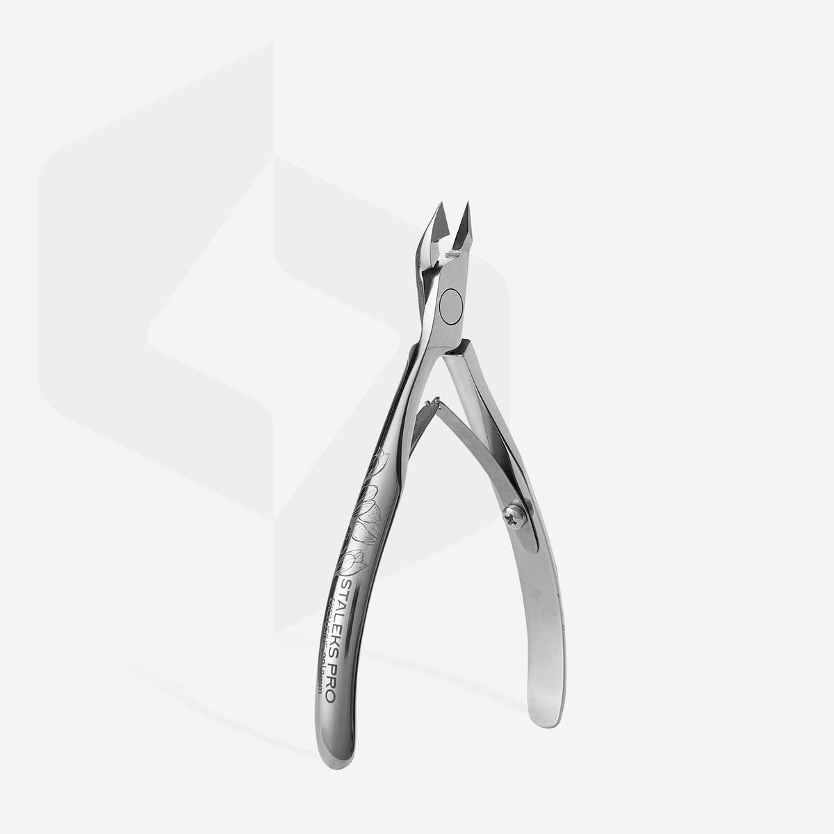 STALEKS NX-20-8m — Professional cuticle nippers EXCLUSIVE 20 8 mm (magnolia) — three-quarter tool view