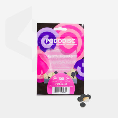 STALEKS PDFS-10-100 — Disposable files on a soft foam layer for pedicure disc PODODISC XS EXPERT 100 grit (50 pcs) — official view 2