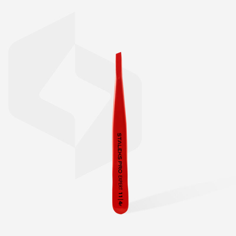 Eyebrow tweezers red EXPERT 11 TYPE 4r (narrow bevelled)