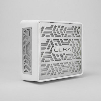 ULKA Premium Tabletop Nail Dust Collector 52W with HEPA filter, white body, Rose Gold grid (view 2)