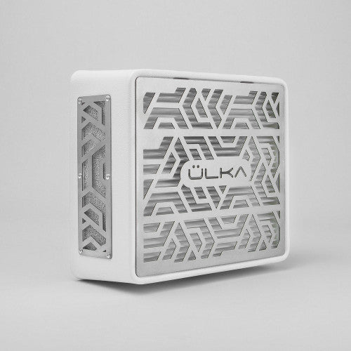 ULKA Premium Tabletop Nail Dust Collector 52W with HEPA filter, white body, Rose Gold grid (view 2)
